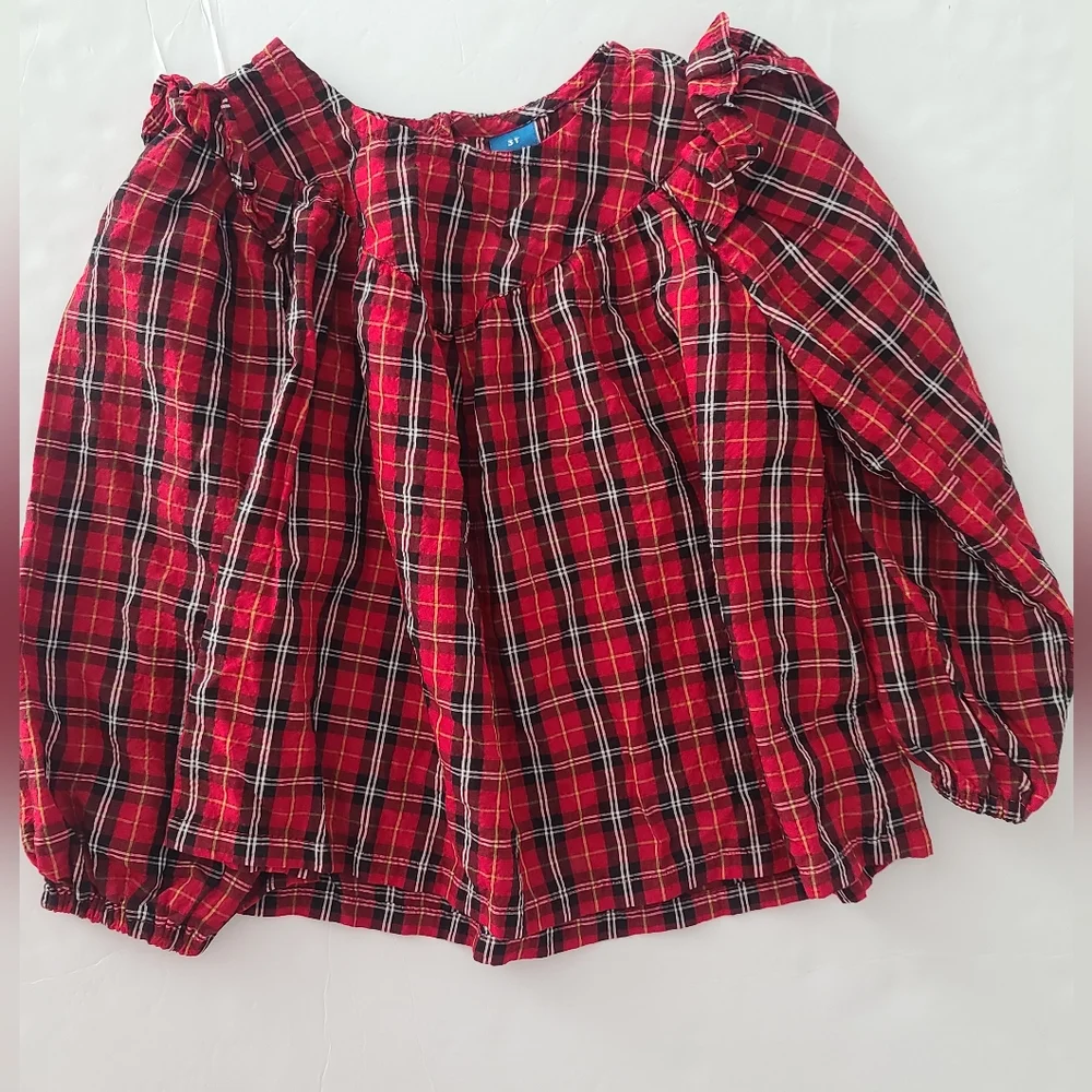 Old Navy Plaid Red Top The Children's Place Black Skirt Toddler Girls Size 3T
